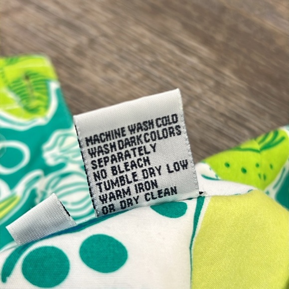 Lilly Pulitzer VTG White Label ‘Cruisin’/‘Vegetable’ Reversible Wrap Skirt - Picture 6 of 11